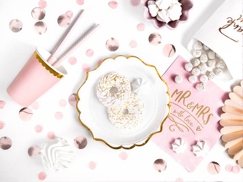 Talerzyki białe 18,5cm 6szt TPP30-008 PartyDeco